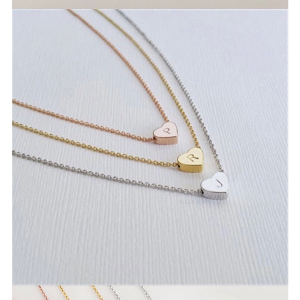 Stainless steel initial pendant